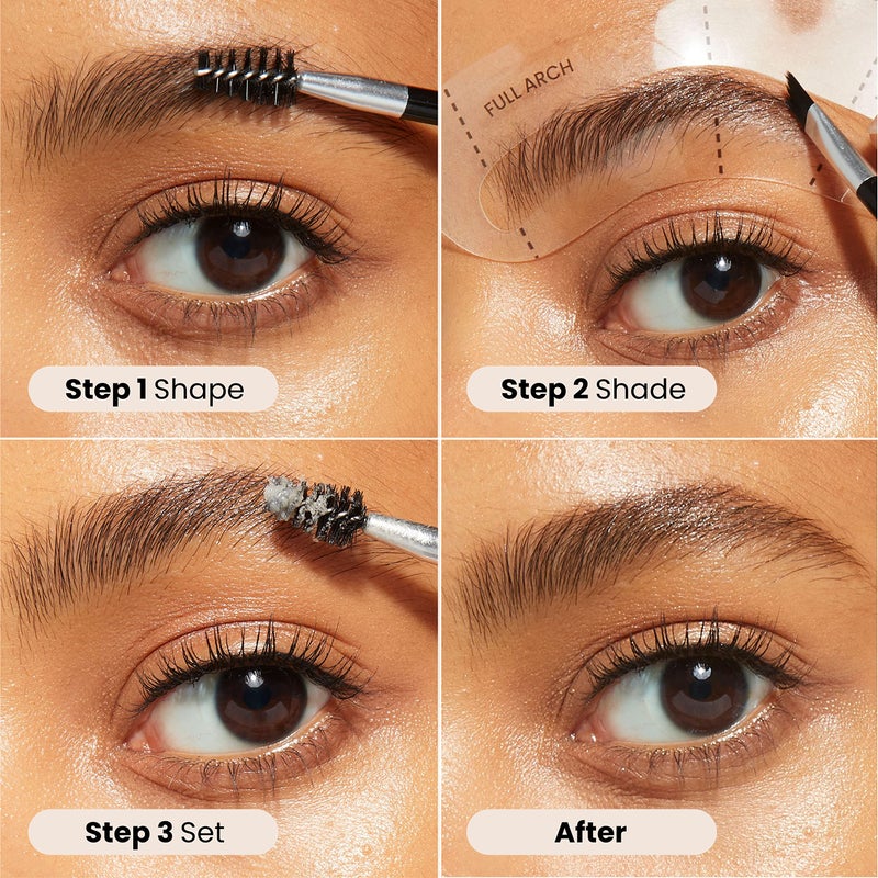 JOAH Beauty Brow Down Cheat Sheet Eyebrow Kit_Soft Brown - Image 3